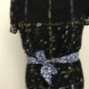 Long Foulard fin à cheveux, motif bleu skull, tête de mort, cravate lavallière  ceinture – Image 4