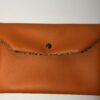 Pochette simili cuir Orange et tissu Bleu vert origami – Image 5