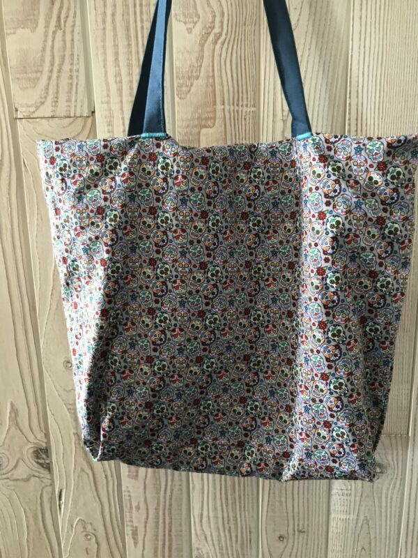 Tote Bag imprimé Lady Skull, santa muerte et têtes de mort mexicaines – Image 5
