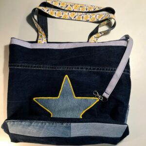 Sac en jean Levi surcyclé avec motif étoile jaune, Levi Star Bag 3